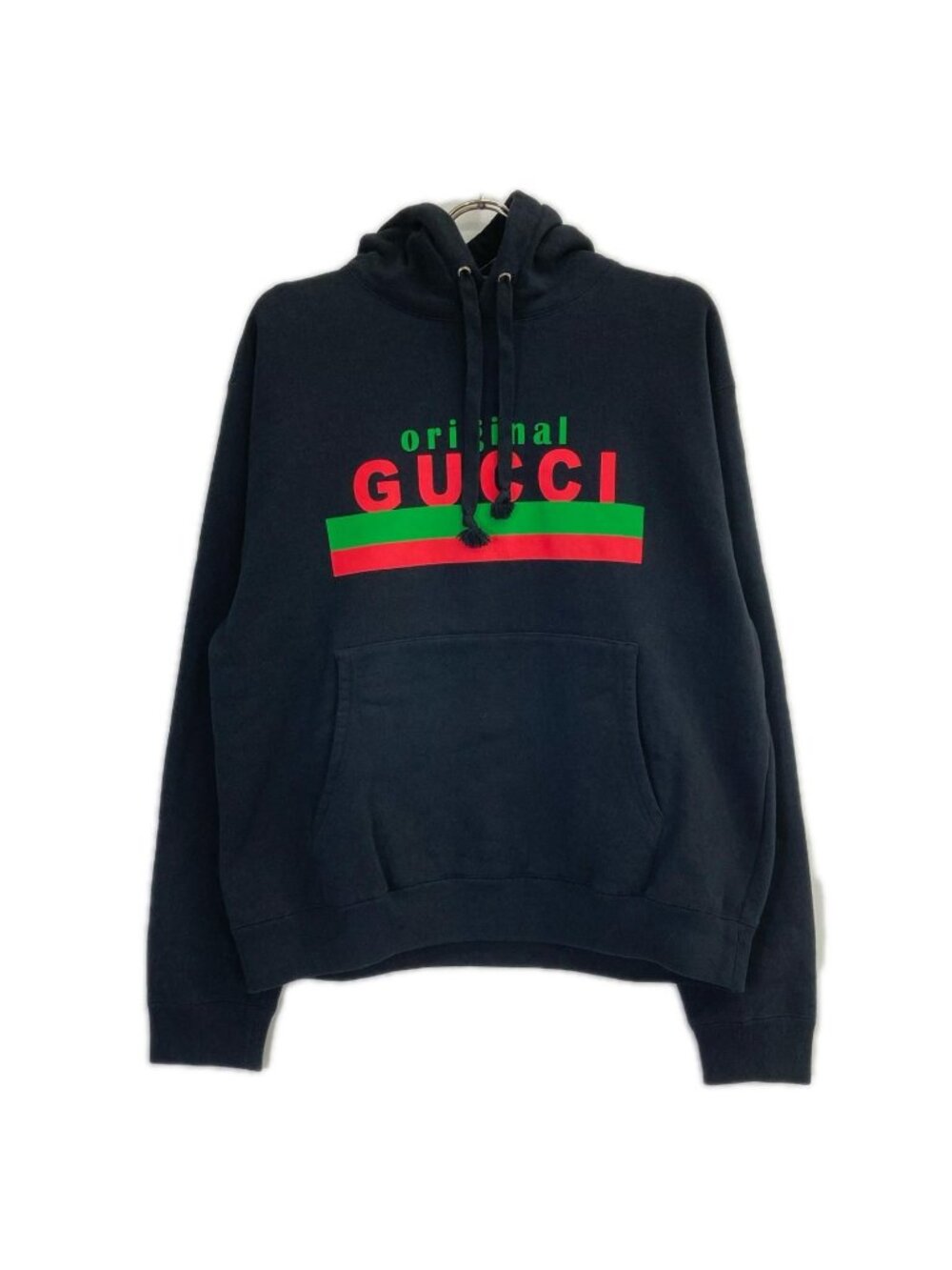 Gucci Black Sherry Line Logo Print Hoodie